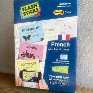 Flash sticks French with post it notes